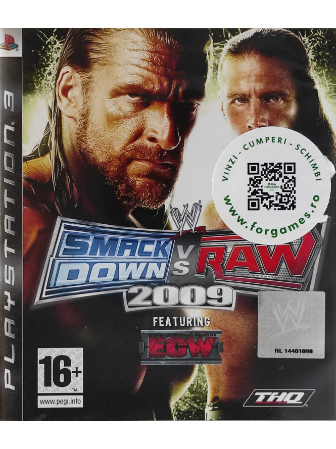WWE SmackDown vs. Raw 2009 PS3 joc second-hand WWE SmackDown vs. Raw 2009 PS3 joc second-hand