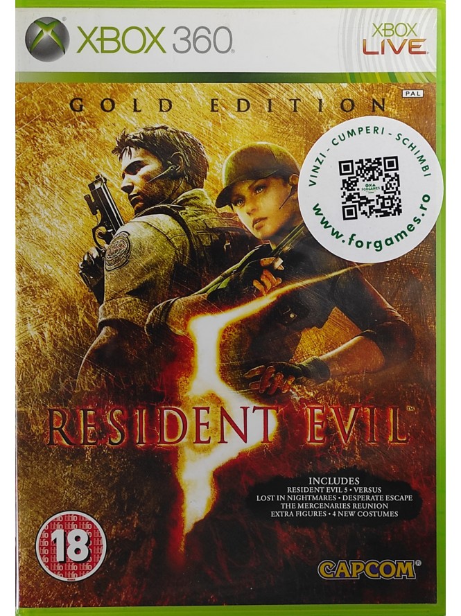 Resident Evil 5 Gold Edition Xbox 360 joc second-hand