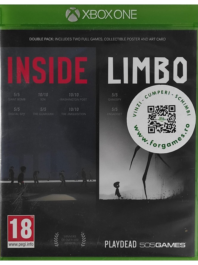Inside Limbo Double Pack Xbox One joc second-hand Inside Limbo Double Pack Xbox One joc second-hand
